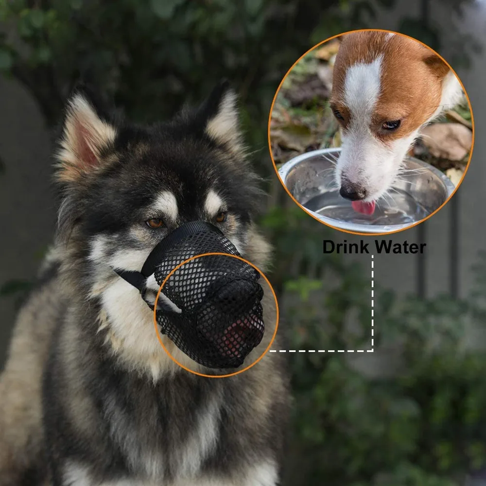 Adjustable Mesh Anti-bite Breathable Dog Muzzle Mouth Muzzle Dog Mouth Cover Collar dog muzzle