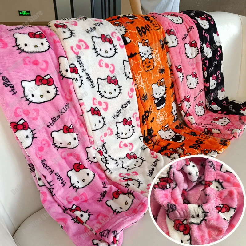 Parure De Draps Hello Kitty Queen 100% Coton - Motif Cannes à Bonbon Noël 2024, NEUF, Sanrio