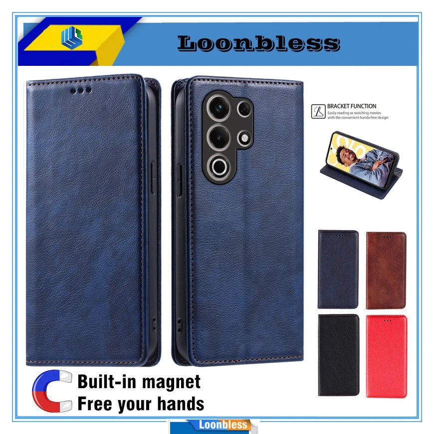 Retro Leather Phone Holster with Flip Cover