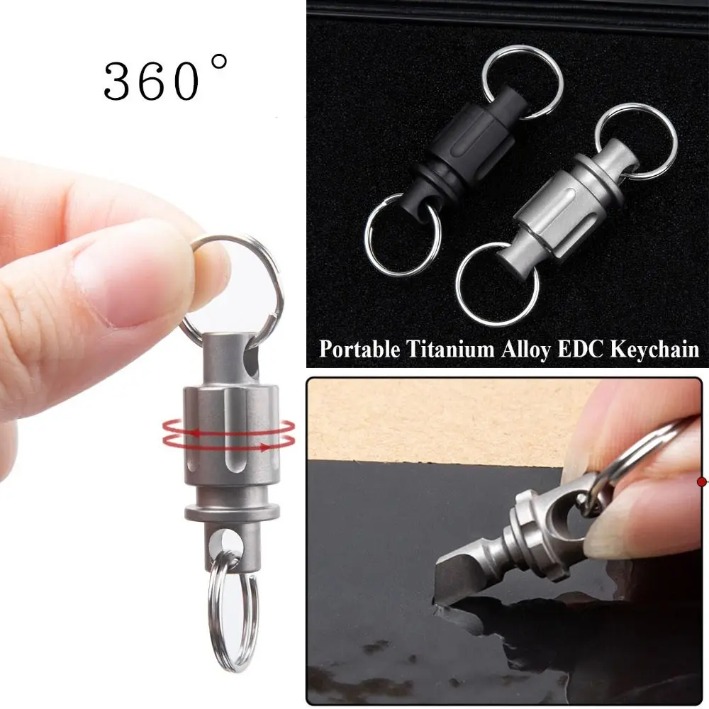 

Ultra-light Titanium Alloy Keychain Portable Brass Keychain New Keyring for Outdoor Small Tool