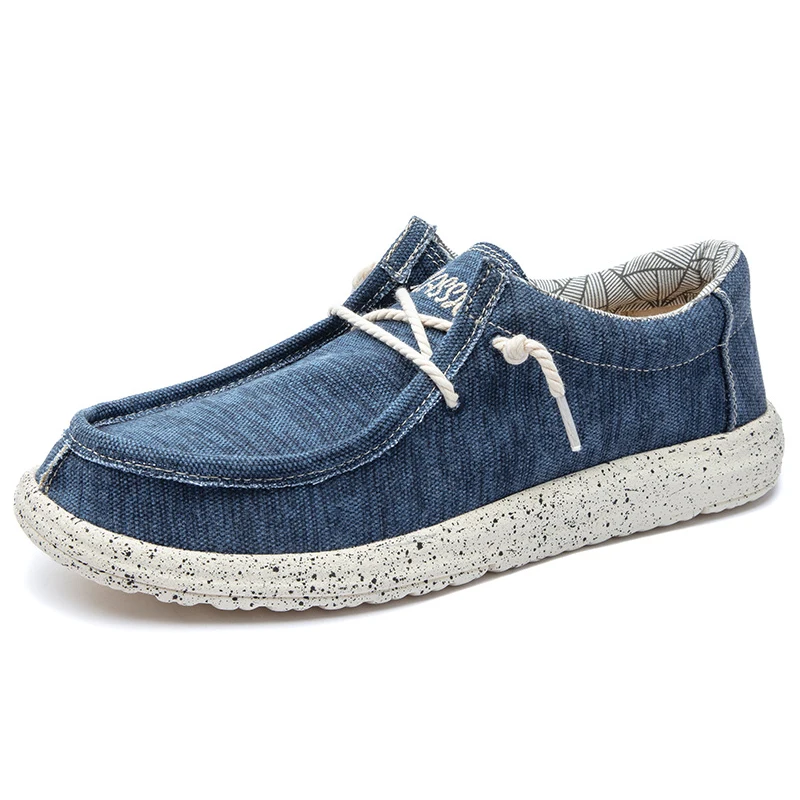 Dude Shoes Men Canvas Shoes Summer Casual Loafers Men's Moccasins Breathable Plus Big Size 48 49 50