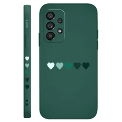 Elegant Gradient Heart Phone Case - Stylish & Protective Cover - Samsung A52S(A52)5G (Dark Green)