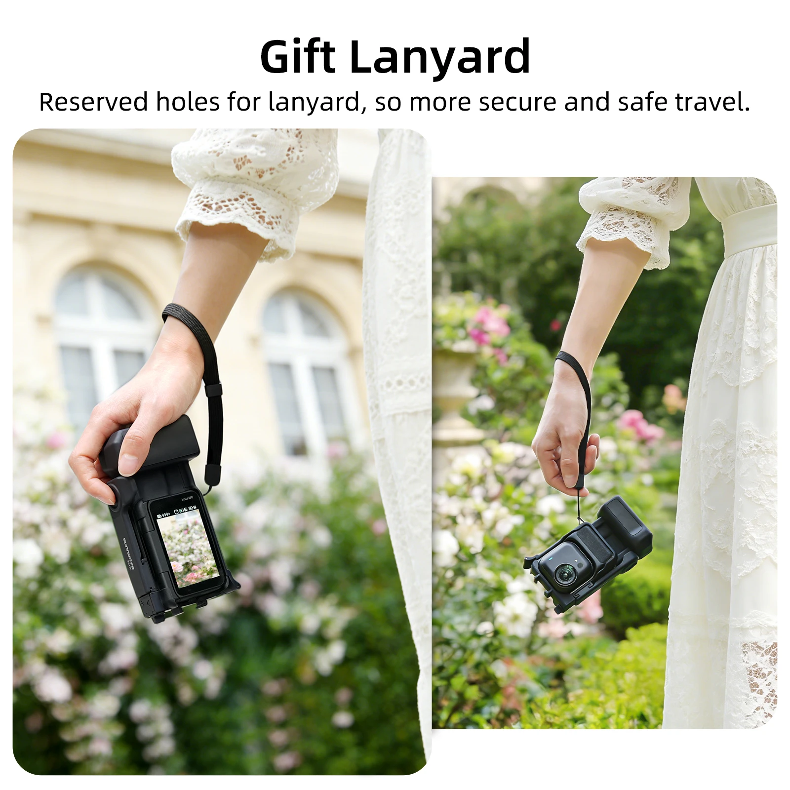 Street Shooting Hand Grip with Ultra Anti-slip Handle and Cold Shoe Adapter