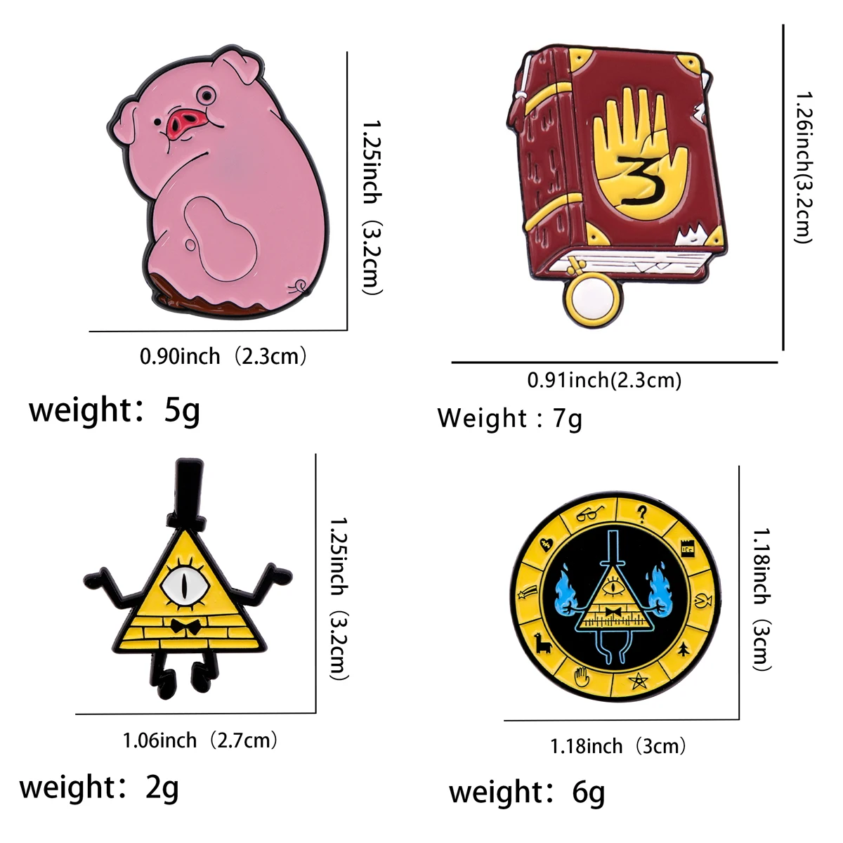 Lustige Schwein Broschen Für Frauen Cartoon Bösewicht Emaille Pin Metall Abzeichen Schmuck Kleidung Rucksack Zubehör Freunde Geschenk – Detail 1