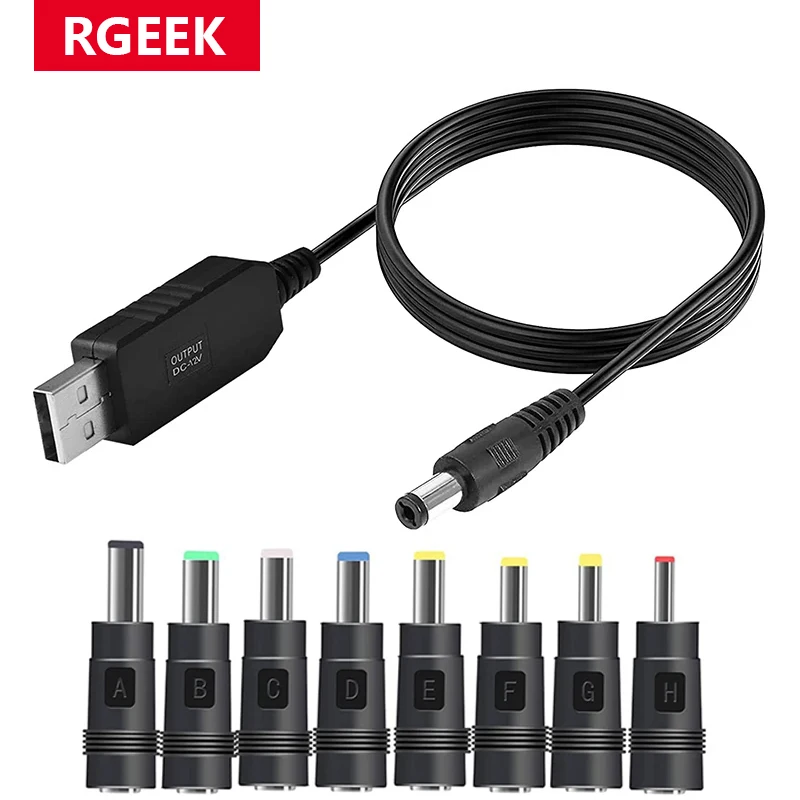 DC5V a 12V USB Cavo Boost Convertitore Step Up Cavo per Router Wifi Modem Ventola | IT