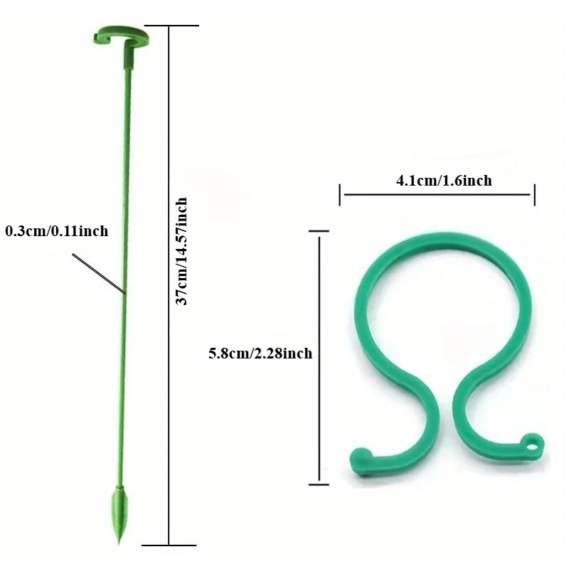 Garden Single Stem Plant Support Cage Ring Adjustable Flower Pot Stake Durable Climbing Frame for Potted Plants