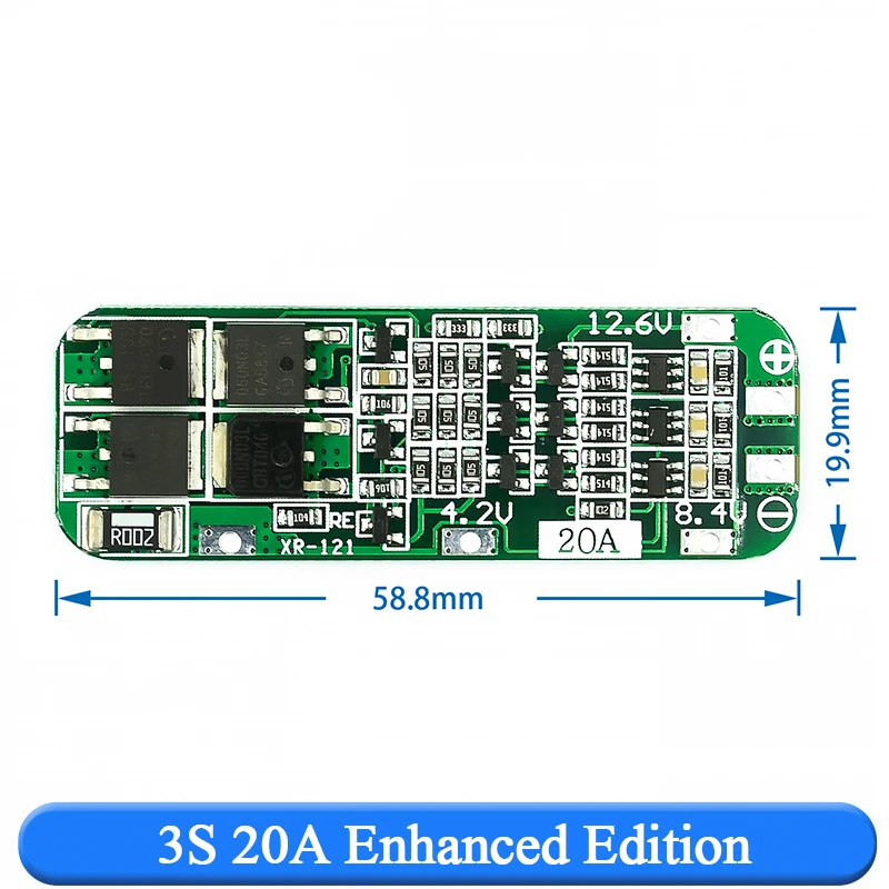 Scheda di protezione della batteria BMS 3S 12V 40A Scheda di protezione del caricabatteria al lio Scheda PCB BMS con ricarica bilanciata 502 Scheda di protezione della batteria BMS 3S 12V 40A Scheda di protezione del caricabatteria al lio Scheda PCB BMS con ricarica bilanciata 502