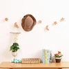 Creative Star Moon Wooden Hook Drawer Handle Non Perforated Adhesive Wall Hook for Bedroom Home Entrance Hat 5