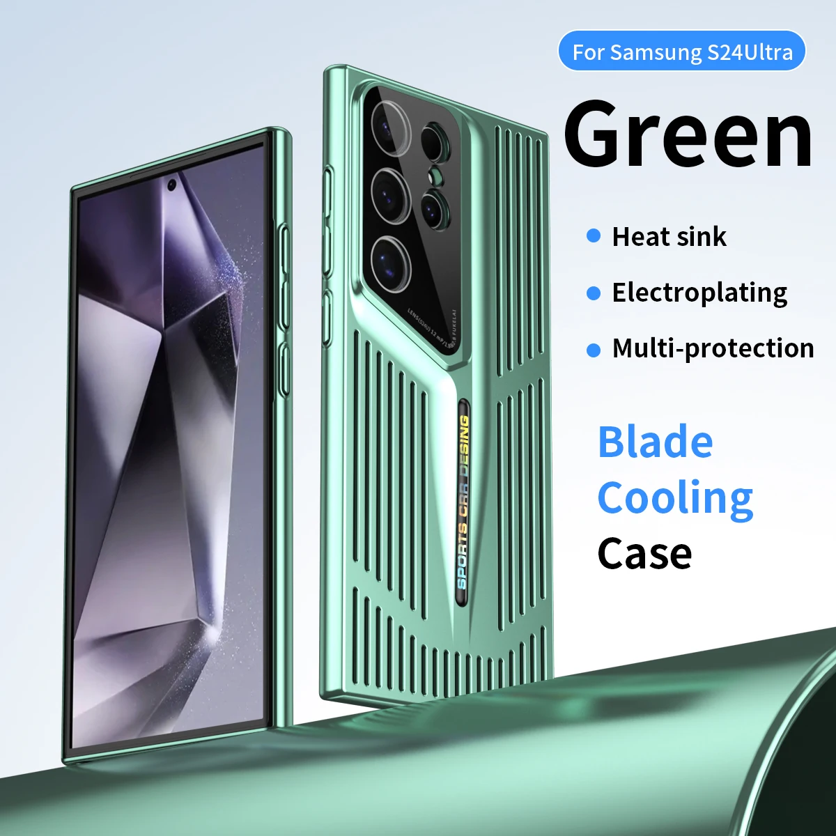 Luxury Heat Dissipation Plating Case with Cooling and Lens Protection, Ultra Thin Cover