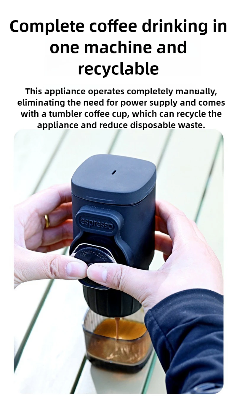 100mL High-capacity Portable Hand-pressed Coffee Machine Espresso Coffee Machine Home Travel Outdoor Small Espresso