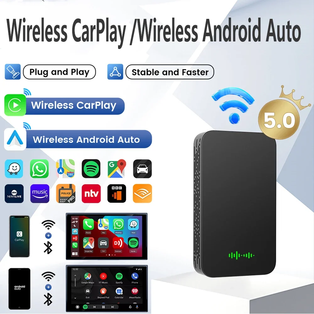 

Car 2air Apple Carplay CarPlay Android Auto Wireless Adapter USB Dongle for Toyota Mazda Ford Volkswagen Peugeot Skoda KIA Haval