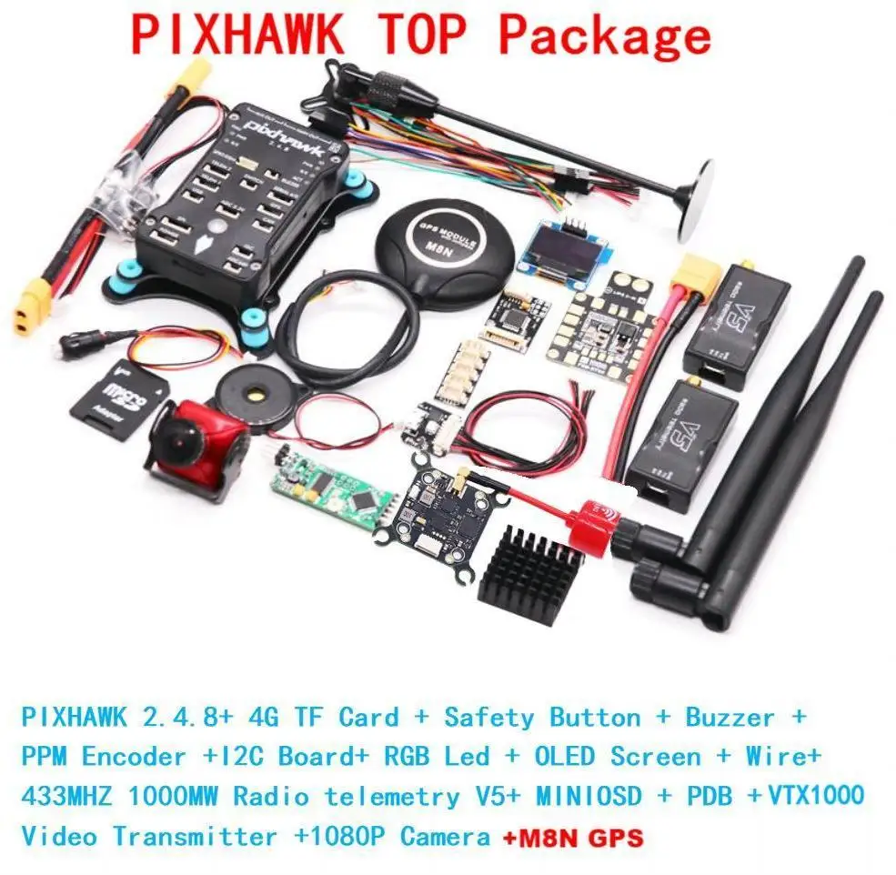 Pixhawk PX4 PIX 2.4.8 32 Bit Flight Controller Autopilot with 4G SD Safety Switc