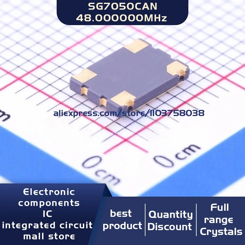50 개/몫 X1G0044810011 SG7050CAN 48.000000MHz TJGA 48MHZ 7050 4P cmos 크리스탈 발진기 공진기 4SMD 재고 있음