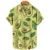 New Fashion Men's 3D Printed Shirt Summer Short Sleeve Single Row Button Loose Oversized Plant Pattern Trend 19