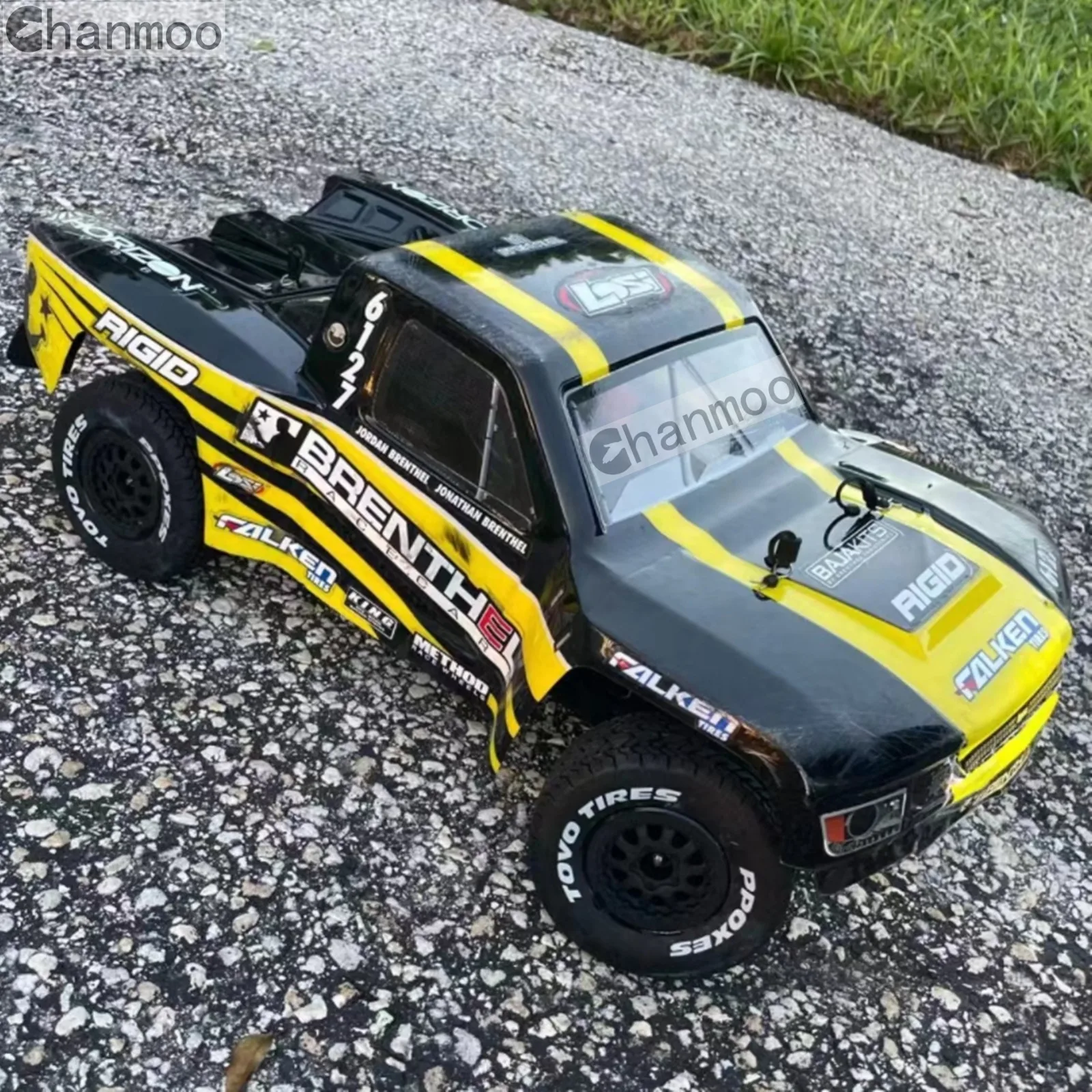 Chanmoo 1:10 쇼트 코스 트럭 휠 타이어, RC카용, 12mm 육각 타이어, Traxxas 슬래시 Arrma Senton HuanQi 727 Vkar 10SC Hpi