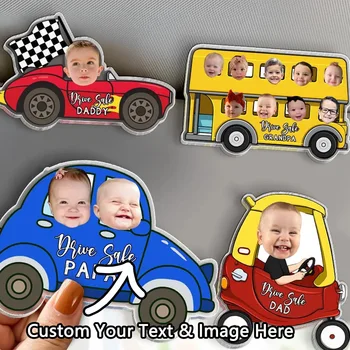 1PC Custom Car Clip - Personalized Baby Portrait, DIY, Laser Engraved, Ideal for BabyBus Fans & Kids, Daily Use Accessory & Swee 1