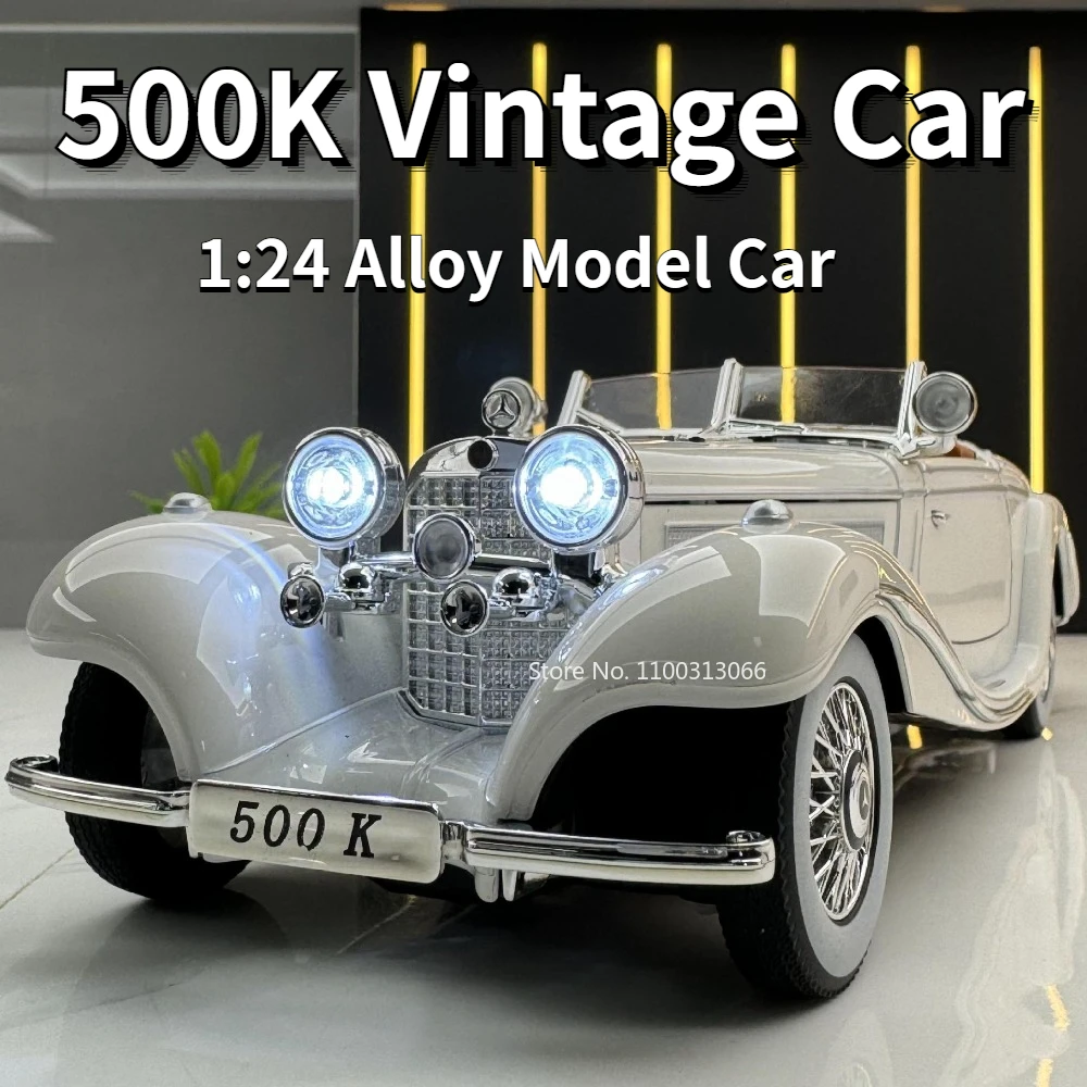 124Scale500KVintageCarModelToyDiecastsAlloySportCarToys