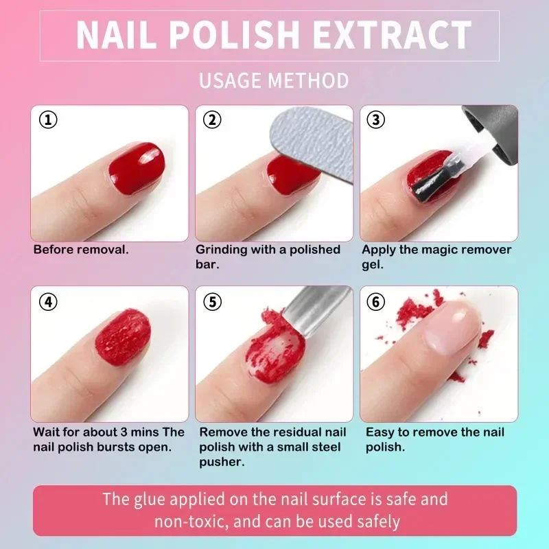 Nail Polish Remover Nail Gel Remover 15ML Magic Nail Gel Polish Remover