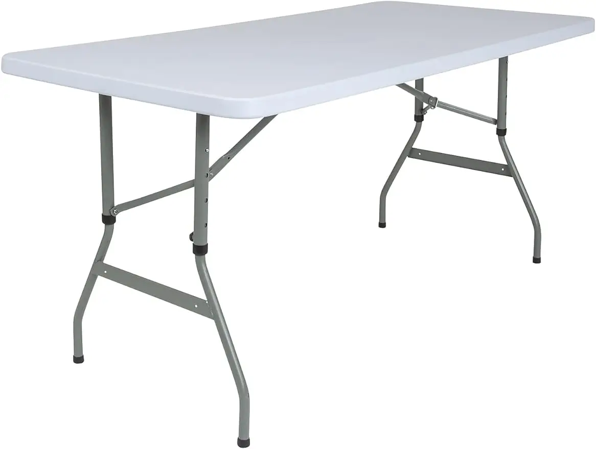 

Kathryn 4.93-Foot Height Adjustable Granite White Plastic Folding Table