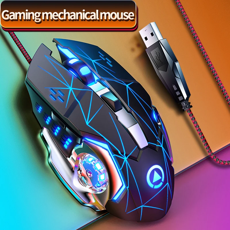 G15 Mechanical Gaming Mouse 7-Color Breathing Light Wired Laptop USB ...