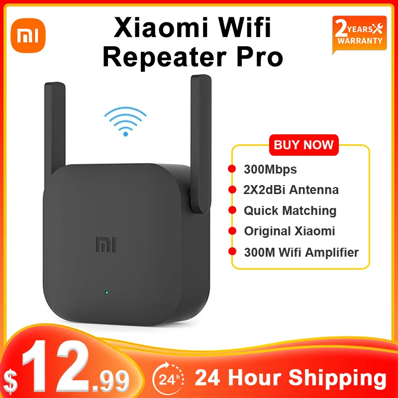 Xiaomi WiFi Amplifier Pro 300Mbps 2.4G Wireless WiFi Signal Router for  Xiaomi Router Black 