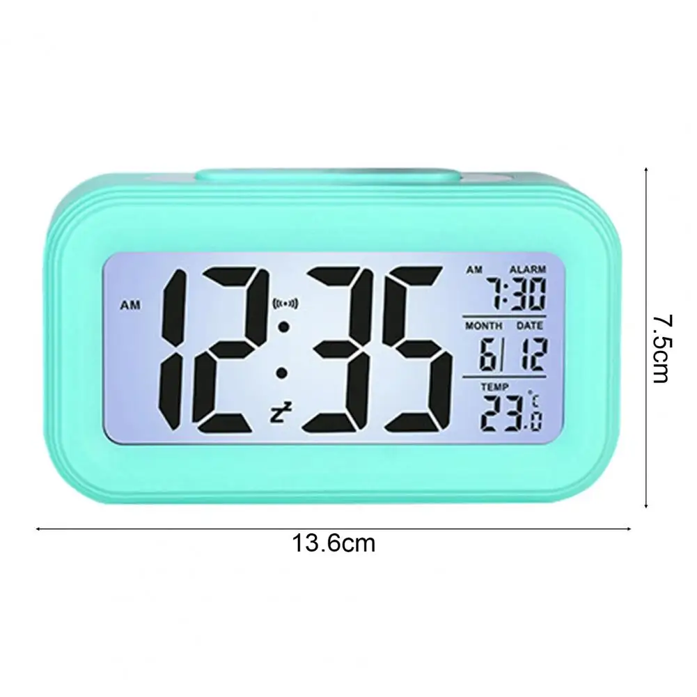 Digital Alarm Clock LED Screen Sensor Night Light Temperature Indicator Bedrooms Kids Desk Smart Clock Bedroom Use 6