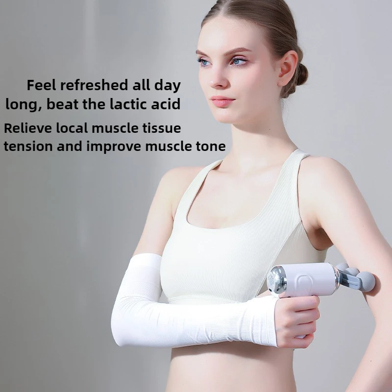 1 Pcs Random Color 6 Speed Mini Massage Gun 3-head Big Area Deep Tissue Percussion Relieve Fatigue Wireless Electric Massage Gun