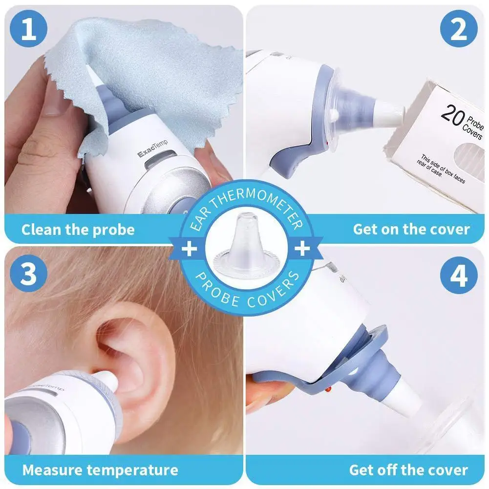 Ear Thermometer Earmuff Ear Thermometer Sleeve Earwax Remover Earwax Tool Ear Electronic Cleaning Baby Su I5c9 6