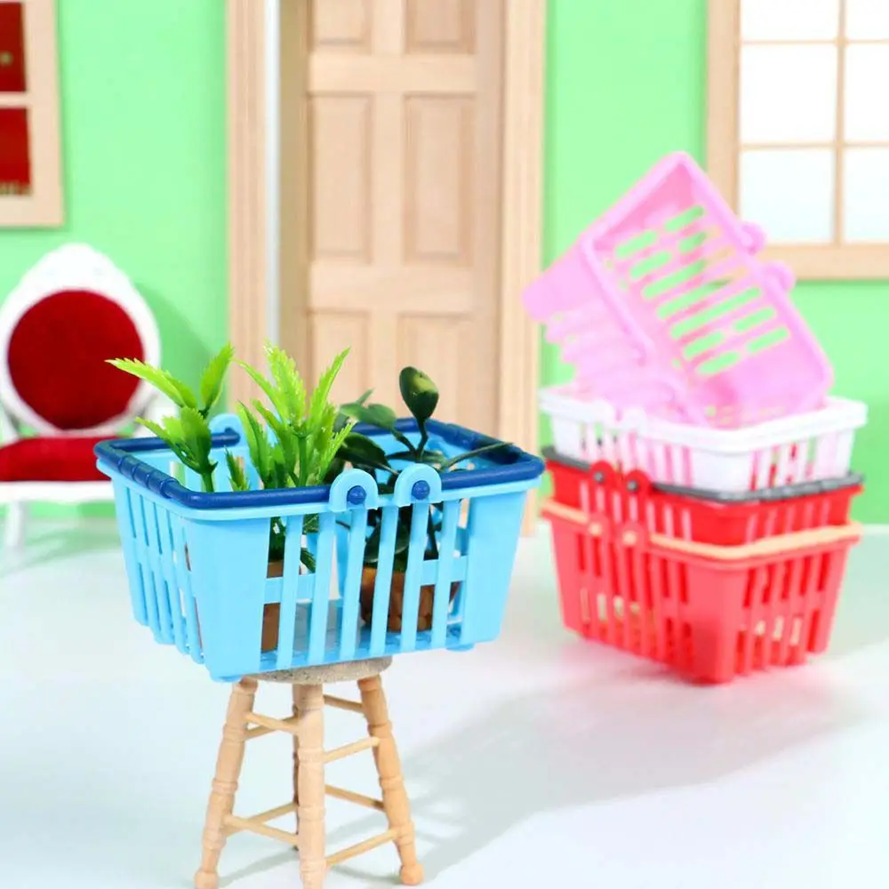 

Dollhouse Decor Doll House Miniature Doll Accessories Shopping Hand Basket Model Shopping Basket Toys Pretend Play Toys