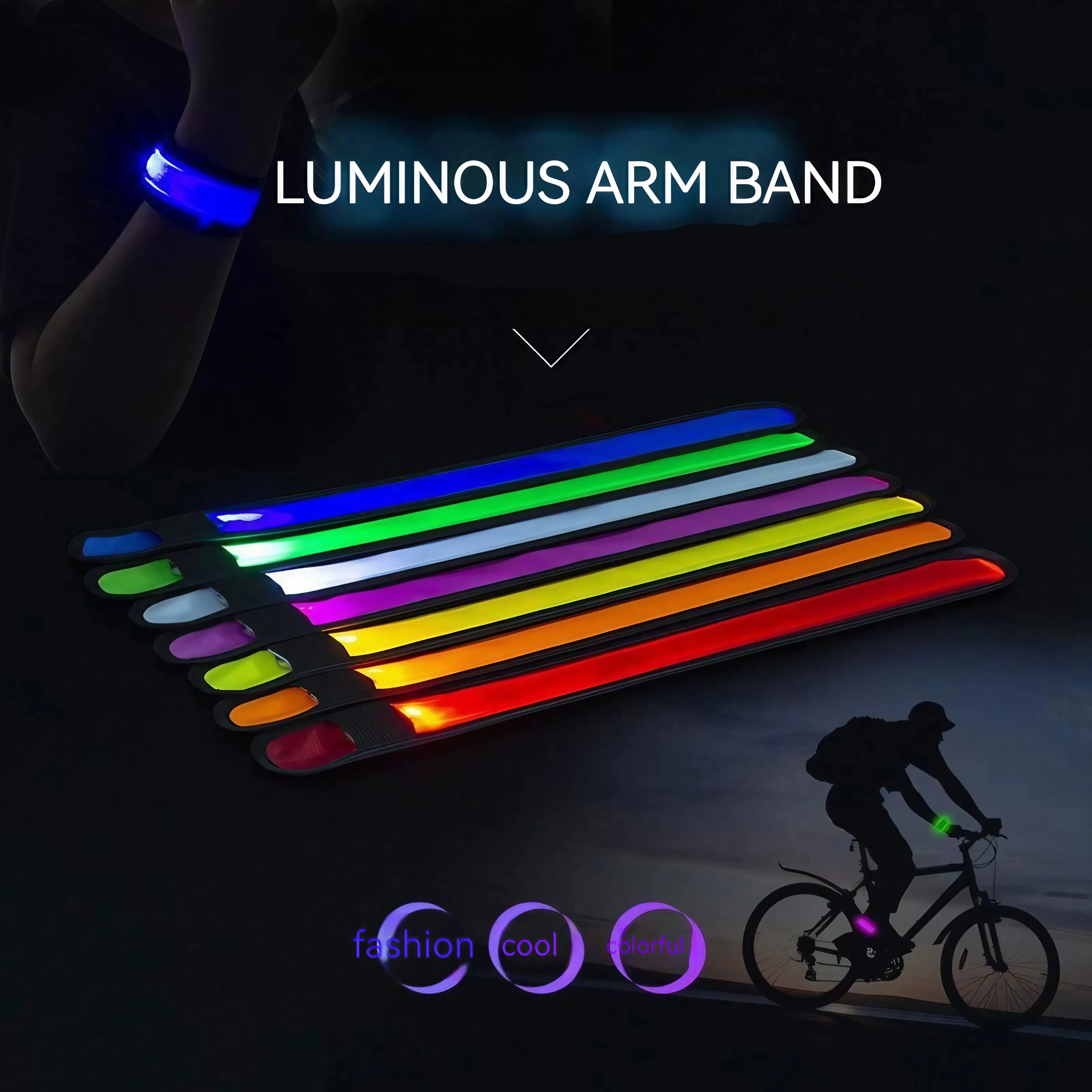Pulsera USB LED Recargable – Luminosa Para Correr De Noche, Senderismo O Seguridad
