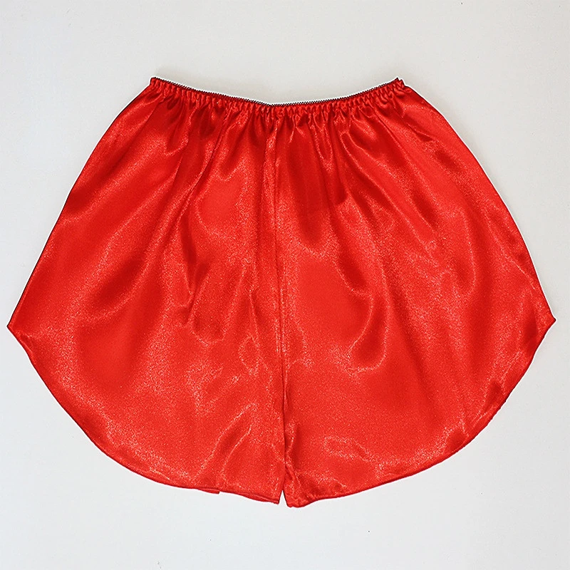 

Women Boxer Shorts Simulation Silk Multi-color Triangle Pants Hot Pants Belly Pocket Set Matching