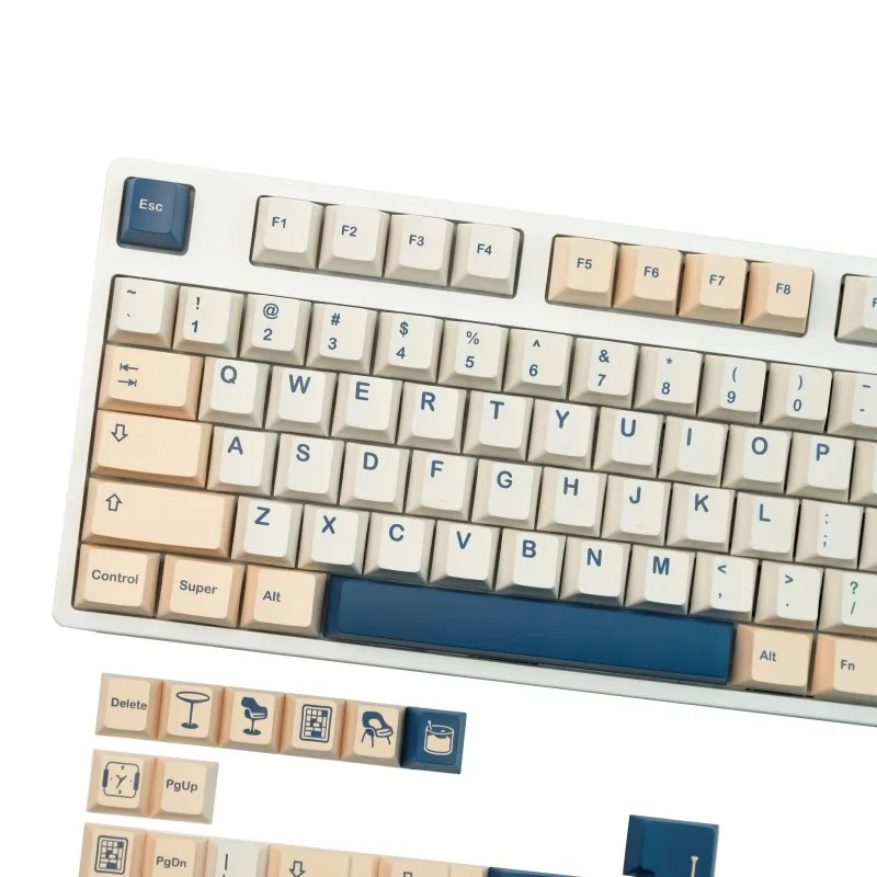 Gmk Birch Keycap Grupo Pbt Dye Subbed Keycaps Cereja Perfil Caps Chave 61 64 68 84 87 96 980 104 Alice Hhkb Iso 142 Chaves por Conjunto - Imagem 5