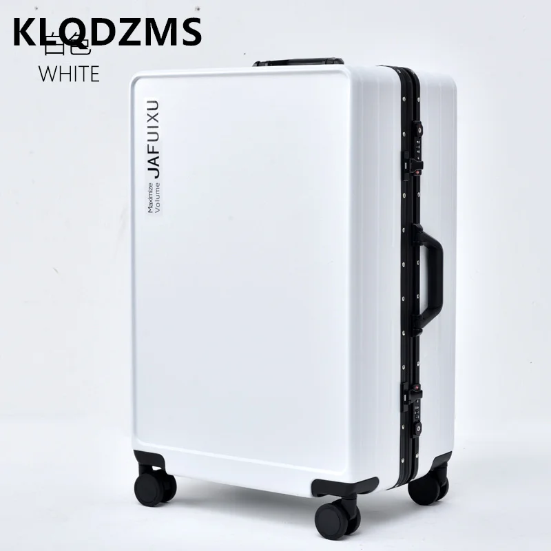 KLQDZMS-무소음 유니버설 바퀴 장착 알루미늄 프레임 남성용, 20 인치, 26 인치, 학생, 비밀번호, 트롤리 케이스