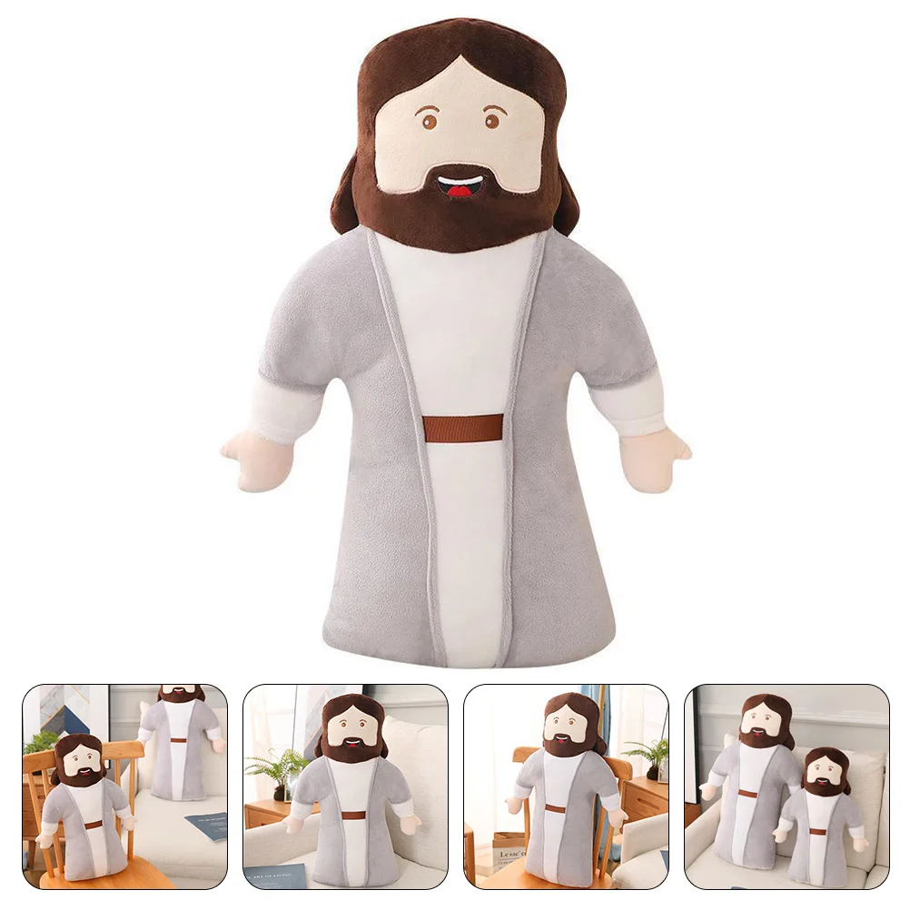

Jesus Pillow Christian Decorations Creative Toy Supple Plush Cotton Stuffed