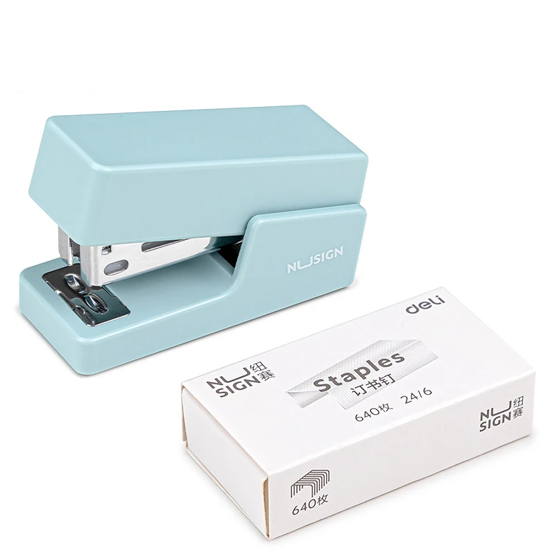 Mini Stapler Set with 640 Staples 24/6 & 26/6 Push Stapler Mini Stapler Set