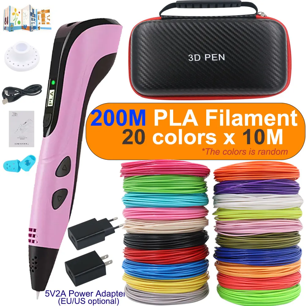 Innovative 3D Printing Pen Kit for Kids with Filament, Power Adapter, and Travel Case, Perfect Birthday or Christmas Gift