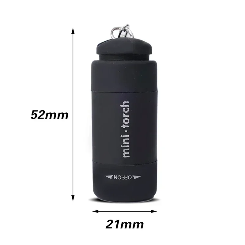 Mini LED Flashlight USB Charging Flashlight Keychain Portable Pocket Flashlight Waterproof Outdoor Portable Lighting