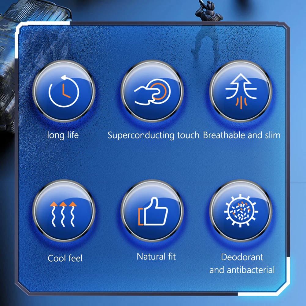 2pcs Finger Cover Breathable Game Controller Finger Sleeve For Pubg Sweat Proof Non-Scratch Touch Screen Gaming Thumb Gloves