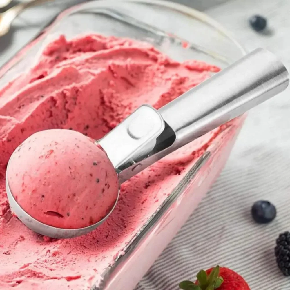 Multifunctional Ice Cream Scoops Stainless Steel Dual-Purpose Scoop Fruit Watermelon Spoon Ball Scoop
