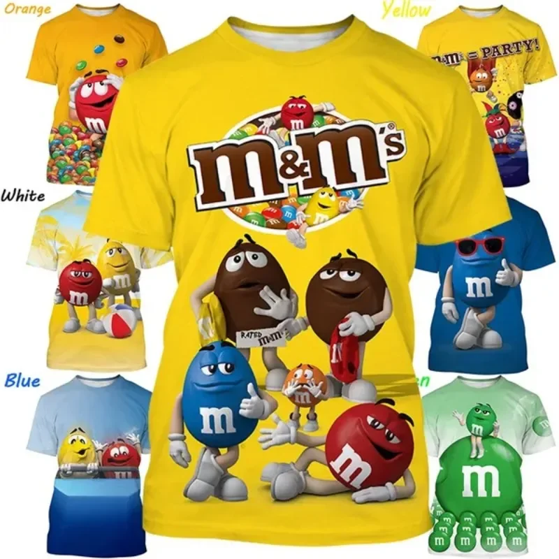 

M&Beans Food Printing T-Shirts Men's and Women's Fashion 3D T-Shirts Round Neck Short Sleeves T-Shirts Cosplay Men's Clothing