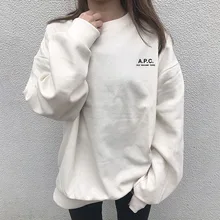 

Sweatshirt Women 2021 New Korean Style Hoodie White Spring Loose Letter Pullover Autumn Casual Tops Woman Office Lady Clothing