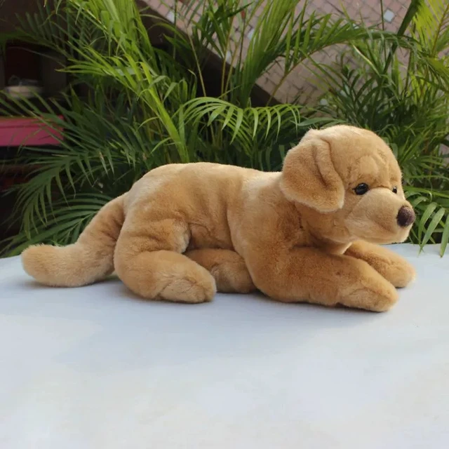 Peluche Golden Retriever Adulte Allongée « Réaliste »