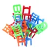 18Pcs/set  Mini Chair Assembly Blocks Plastic Balance Toy Stacking Chairs Kids Desk Educational Play Game Balancing Traning Toys 2