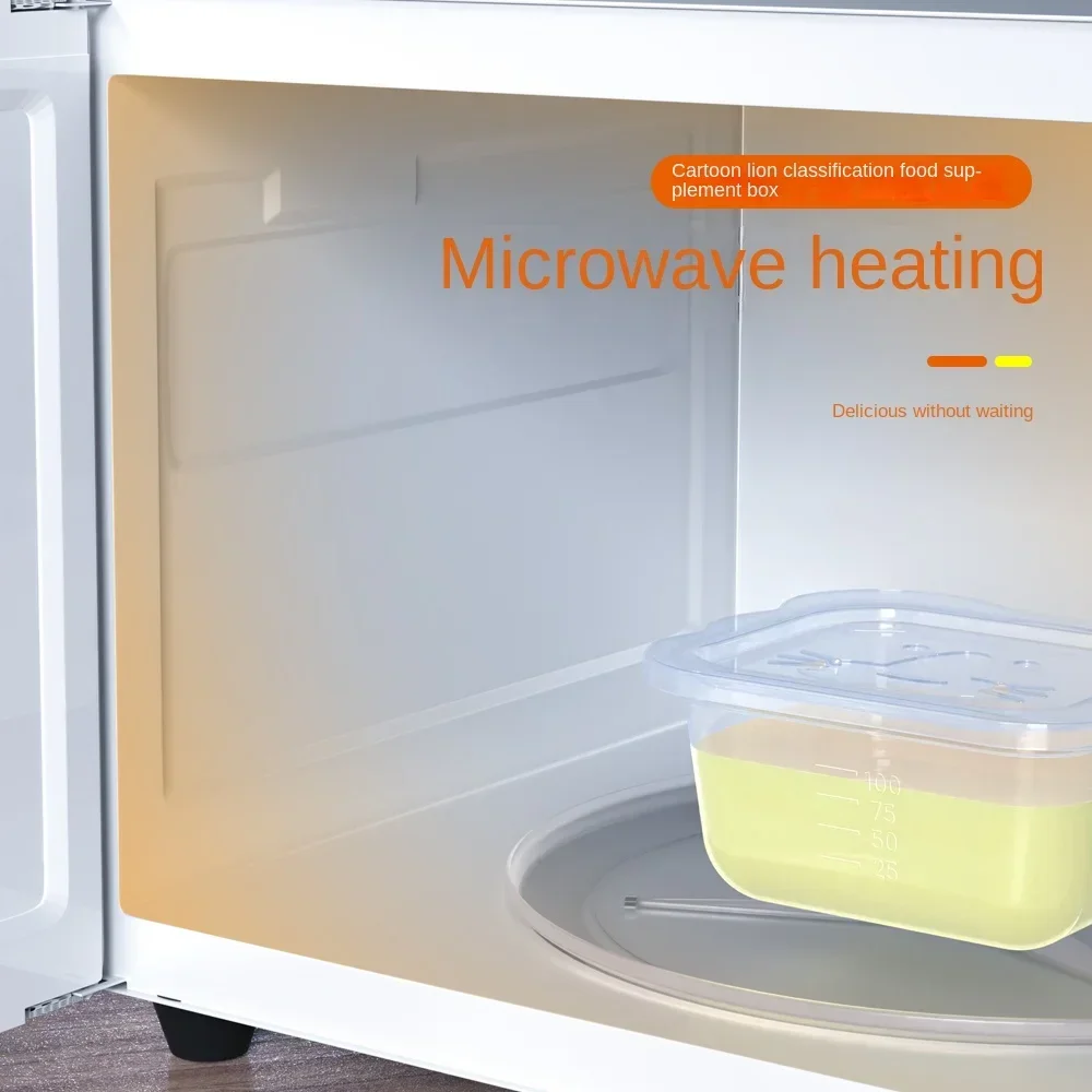 Baby Food Storage Snack Containers 4pcs baby food storage containers Baby Learning Dishes Auxiliary Bowl Portable Sealed Storage Boxs Can Microwave BPA Free