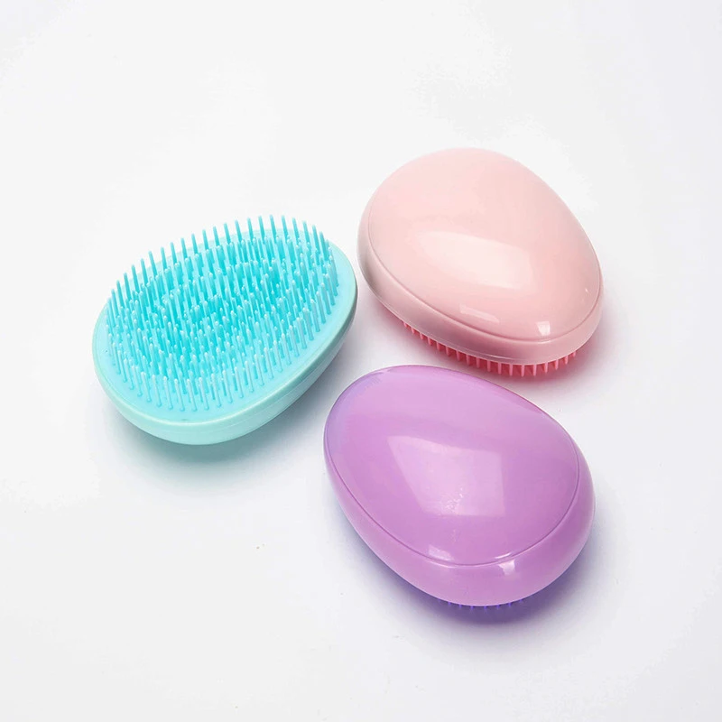 Egg Shape Massage Hair Comb Anti-Knotting Head Scalp Massage Shampoo Comb Household Head Massage Comb Hair Care Tools 2024