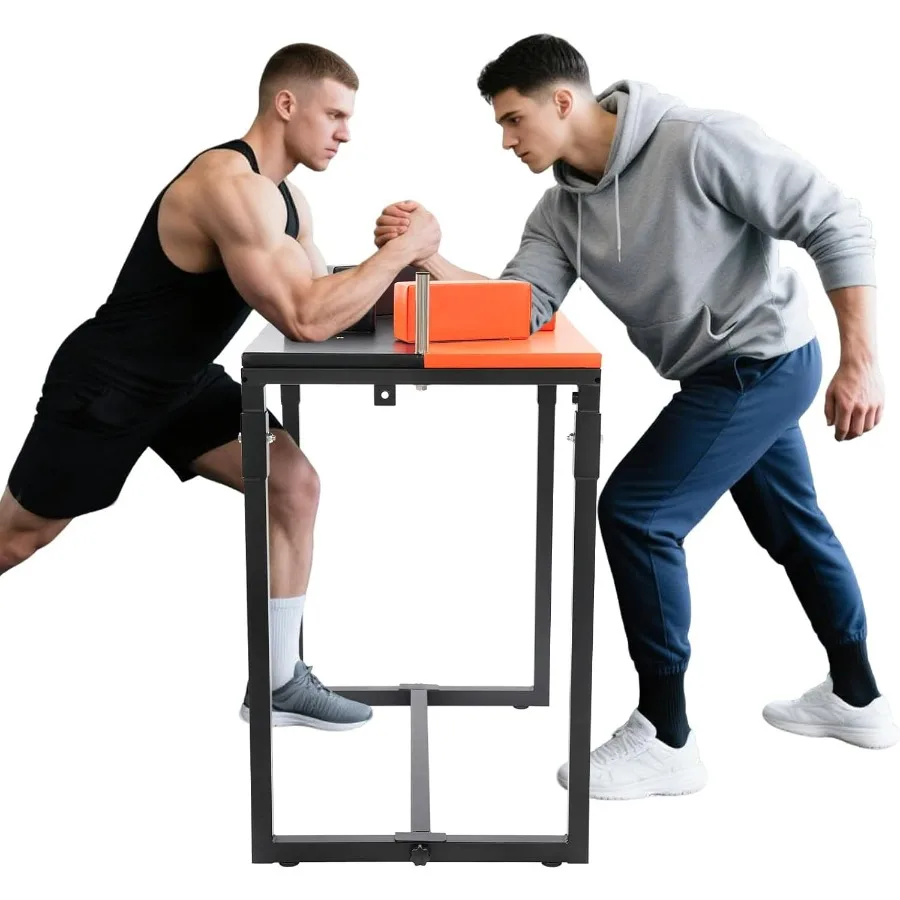Arm Wrestling Table - Professional Arm Wrestling Battle Table with Elbow &Forearm Pads, Handles Competition Training Table for H