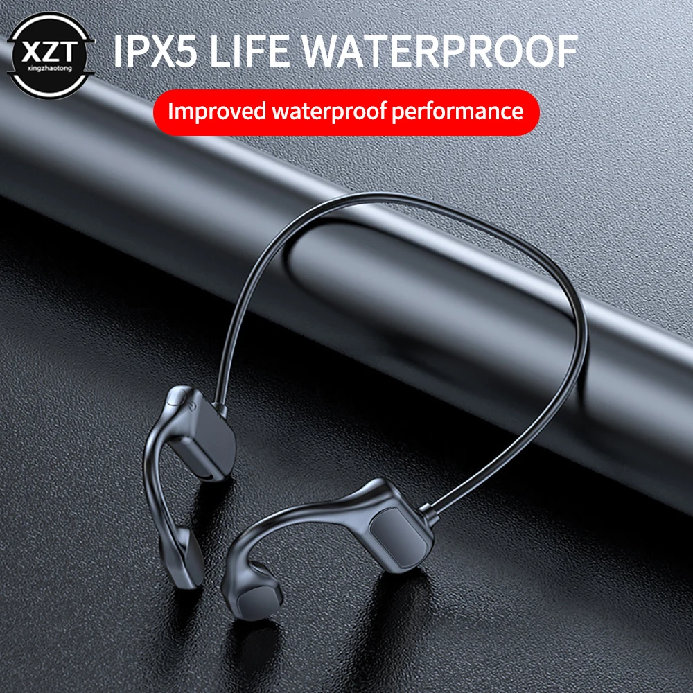 Waterproof BL09 Bluetooth 5.0 Wireless Headset Sports Stereo headphone Bone Conduction Audio Equipment Outdoor with Microphone 5