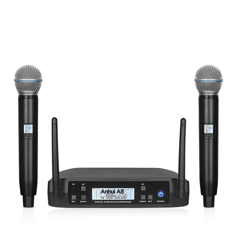 

Audio Receiver GLXD Home Wireless Microphone U-band FM School Speech Outdoor Karaoke Microphone