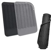 Portable Silicone Heat Resistant Mat Hair Straightener Curler Insulation Pad Non-Slip Anti Heat Mat Hair Styling Tool For Travel 2