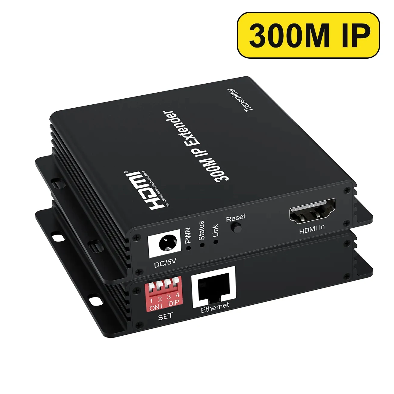 

300M HDMI Extender over IP RJ45 Cat6 Cable 1080P HDMI to Ethernet Network Extender Support One TX to Many RX via Network Switch